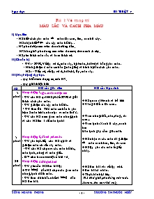 Giáo án lớp 4 môn Mĩ thuật - Bài 1: Vẽ trang trí: Màu sắc và cách pha màu (Tiết 9)