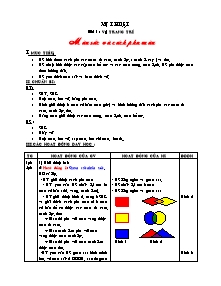 Giáo án lớp 4 môn Mĩ thuật - Bài 1: Vẽ trang trí: Màu sắc và cách pha màu (Tiết 2)