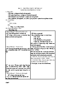 Giáo án lớp 4 môn Mĩ thuật - Bài 5 : Thường thức mĩ thuật: Xem tranh phong cảnh