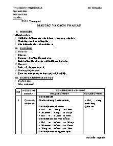 Giáo án lớp 4 môn Mĩ thuật - Tuần 1 - Bài 1: Vẽ trang trí: Màu sắc và cách pha màu (Tiết 17)