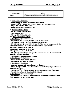 Giáo án lớp 4 môn Mĩ thuật - Tuần 1: Bài 1: Vẽ trang trí - Màu sắc và cách pha màu (Tiết 7)