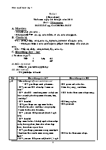 Giáo án lớp 4 môn Mĩ thuật - Tuần 1: Bài 1: Vẽ trang trí: Mầu sắc và cách pha mầu (Tiết 13)