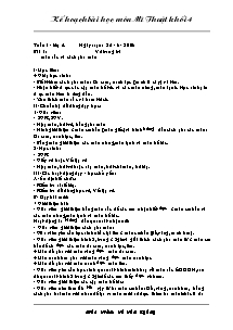 Giáo án lớp 4 môn Mĩ thuật - Tuần 1: Bài 1: Vẽ trang trí: Màu sắc và cách pha màu (Tiết 9)