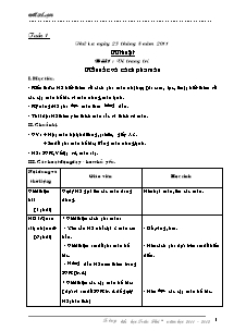 Giáo án lớp 4 môn Mĩ thuật - Tuần 1: Bài 1 : Vẽ trang trí: Mầu sắc và cách pha màu (Tiết 10)