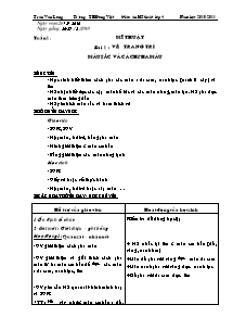 Giáo án lớp 4 môn Mĩ thuật - Tuần 1 - Bài 1 : Vẽ trang trí: Màu sắc và cách pha màu (Tiết 20)