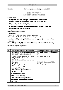 Giáo án lớp 4 môn Mĩ thuật - Tuần 1 - Bài 1 : Vẽ trang trí : Màu sắc và cách pha màu (tiết 31)