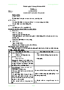 Giáo án lớp 4 môn Mĩ thuật - Tuần 1 - Bài 1 : Vẽ trang trí: Màu sắc và cách pha màu (tiết 36)