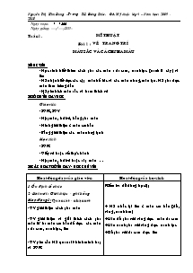 Giáo án lớp 4 môn Mĩ thuật - Tuần 1 - Bài 1 : Vẽ trang trí: Màu sắc và cách pha màu (tiết 37)