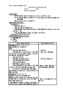 Giáo án lớp 4 môn Mĩ thuật - Tuần 1 - Tiết 1: Bài 1: Vẽ trang theo mẫu: Màu sắc và cách pha màu (tiếp)