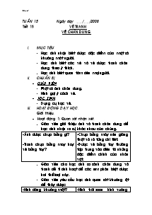 Giáo án lớp 4 môn Mĩ thuật - Tuần 15 - Tiết 15: Vẽ tranh vẽ chân dung