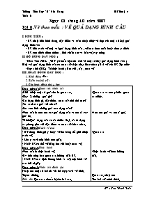 Giáo án lớp 4 môn Mĩ thuật - Tuần 6: Bài 6 : Vẽ theo mẫu : Vẽ quả dạng hình cầu