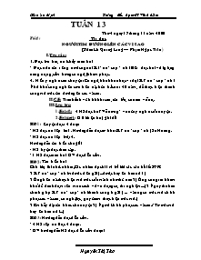 Giáo án lớp 4 môn Tiếng Việt - Tuần 13: Tiết 1: Tập đọc: Người tìm đường lên các vì sao