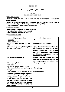 Giáo án lớp 4 môn Tiếng Việt - Tuần 23 - Tập đọc: Tiết 45: Hoa học trò