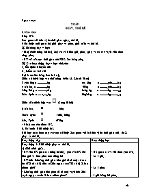 Giáo án lớp 4 môn Toán - Giây, thế kỉ