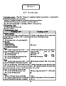 Giáo án lớp 4 môn Toán học Tuần 7 - Tiết 31: Luyện tập