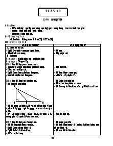 Giáo án lớp 4 môn toán Tuần 10 - Bài 46: Luyện tập