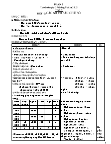 Giáo án lớp 4 môn Toán - Tuần 2 - Tiết 6: Các số có sáu chữ số (Tiếp)