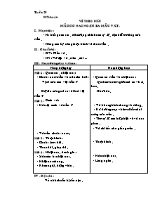 Giáo án lớp 5 môn Mĩ thuật - Tuần 20: Vẽ theo mẫu: Mẫu có hai hoặc ba mẫu vật