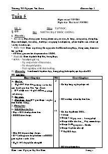 Giáo án lớp 5 - Tiết 1: Môn: Tập đọc - Bài 9: Bài: Những hạt thóc giống