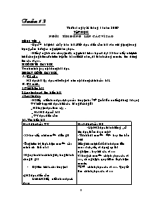 Giáo án Tập đọc - Tuần 13: Người tìm đường lên các vì sao