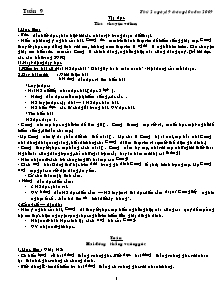 Giáo án Tập đọc - Tuần 9: Thưa chuyện với mẹ