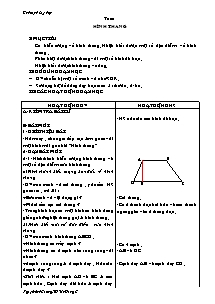 Giáo án Toán: Hình thang