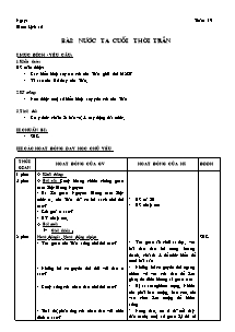 Giáo án Tuần 19 môn: Lịch sử bài: Nước ta cuối thời Trần