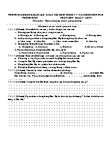 Kiểm tra cuối học kỳ I - Năm học 2009- 2010 môn: Địa lý - lớp 4 thời gian : 40 phút (không kể thời gian giao đề)