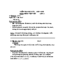 Kiểm tra học kỳ I năm học 2007 – 2008 môn: tiếng Việt viết lớp: 2