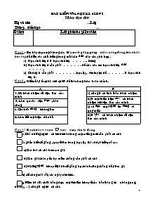 Bài kiểm tra học kỳ 2 lớp 5 môn: Đạo đức