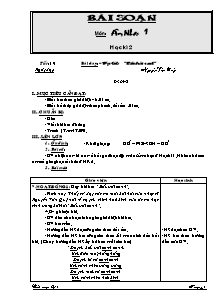 Giáo án lớp 1 môn Âm nhạc - Tiết 19: Bài dạy: Học hát: “Bầu trời xanh” (Tiếp)