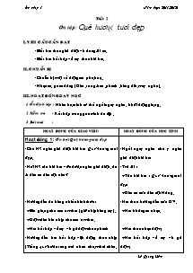 Giáo án lớp 1 môn Âm nhạc - Tiết 2: Ôn tập : Quê hương tươi đẹp