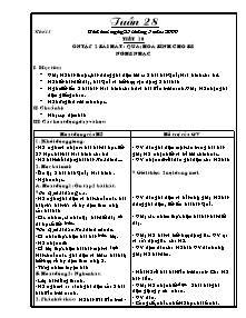 Giáo án lớp 1 môn Âm nhạc - Tuần 28 - Tiết 28: Ôn tập 2 bài hát : Quả; Hoà bình cho bé nghe nhạc