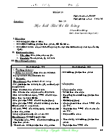 Giáo án lớp 1 môn Âm nhạc - Tuần 29 - Tiết 29: Học hát: Bài Đi tới trường (tiếp)