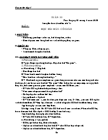 Giáo án lớp 1 môn Âm nhạc - Tuần 33: Học bài hát: Cô giáo
