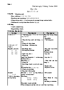 Giáo án lớp 1 môn Học vần - Tuần 5 - Bài 17: U - Ư