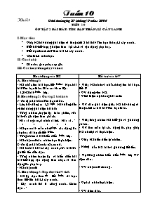 Giáo án lớp 1 môn Mĩ thuật - Tuần 10 - Tiết 10: Ôn tập 2 bài hát: Tìm bạn thân; Lí cây xanh