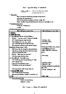 Giáo án lớp 2 môn Âm nhạc - Tiết 1: Ôn các bài đã học - nghe quốc ca