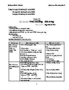 Giáo án lớp 2 môn Âm nhạc - Tuần 19: Học hát bài: Trên con đường đến trường