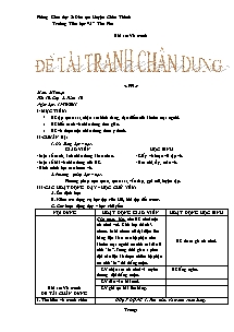 Giáo án lớp 2 môn Mĩ thuật - Tuần 10 - Tiết 10 - Bài 10: Vẽ tranh: Đề tài tranh chân dung