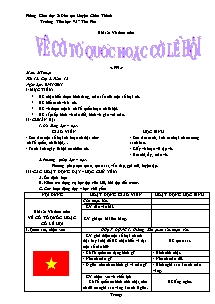 Giáo án lớp 2 môn Mĩ thuật - Tuần 12 - Tiết 12 - Bài 12: Vẽ theo mẫu: Vẽ cờ tổ quốc hoặc cờ lễ hội