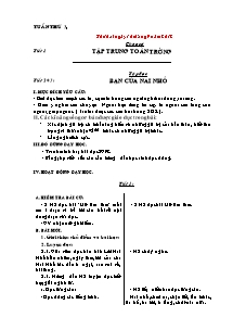 Giáo án lớp 2 môn Tập đọc - Tuần 3 - Tiết 2, 3: Bạn của nai nhỏ