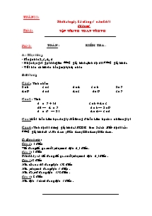 Giáo án lớp 2 môn Toán - Tuần 22 - Tiết 2: Kiểm tra