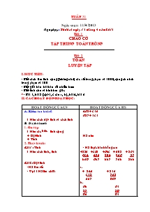 Giáo án lớp 2 môn Toán - Tuần 31 - Tiết 2: Luyện tập