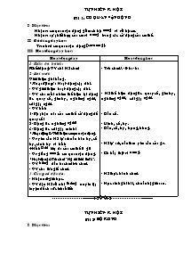 Giáo án lớp 2 môn Tự nhiên - Xã hội - Bài 1: Cơ quan vận động