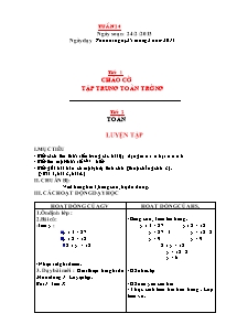 Giáo án lớp 2 Tiết 2 - Toán: Luyện tập