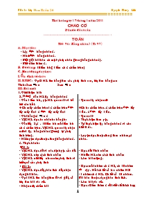 Giáo án lớp 2 Tuần 20 - môn Toán: Tiết 96 : Bảng nhân 3