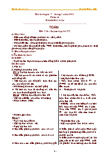 Giáo án lớp 2 Tuần 26 - môn Toán: Tiết 126 : Luyện tập