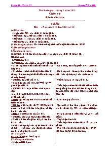 Giáo án lớp 2 Tuần 29 - môn Toán: Các số từ 111 đến 200