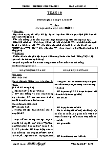 Giáo án lớp 4 môn Âm nhạc - Tuần 10 - Tập đọc ôn tập giữa học kì I (tiết 1)